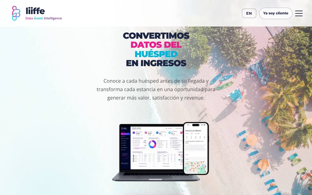 Portada de la web de Liiffe