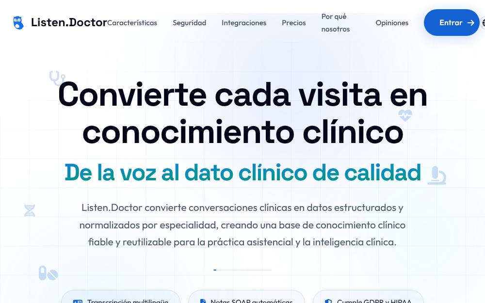 Portada de la web de Listen