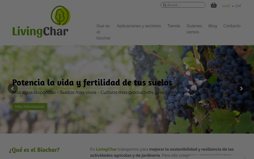Portada de la web de Livingchar