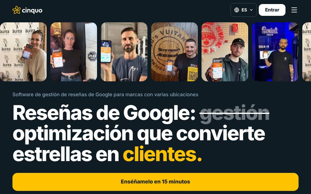Portada de la web de Localboss
