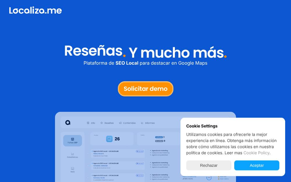 Portada de la web de Localiza.Me