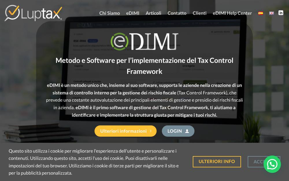 Portada de la web de Luptax - Edimi