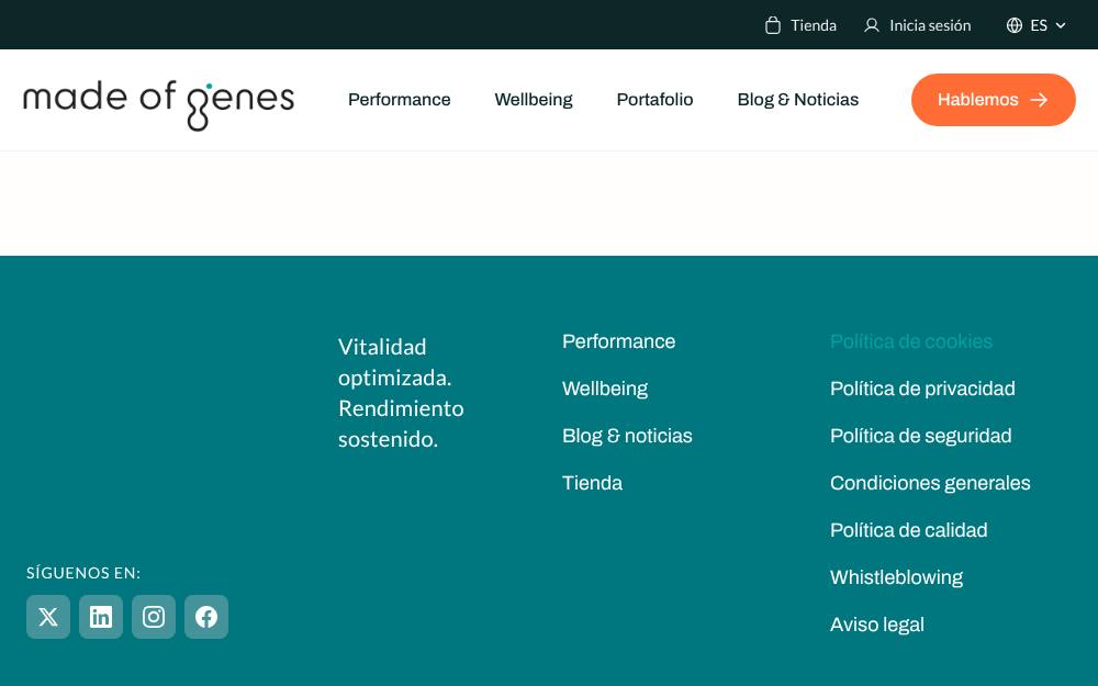 Portada de la web de Made Of Genes