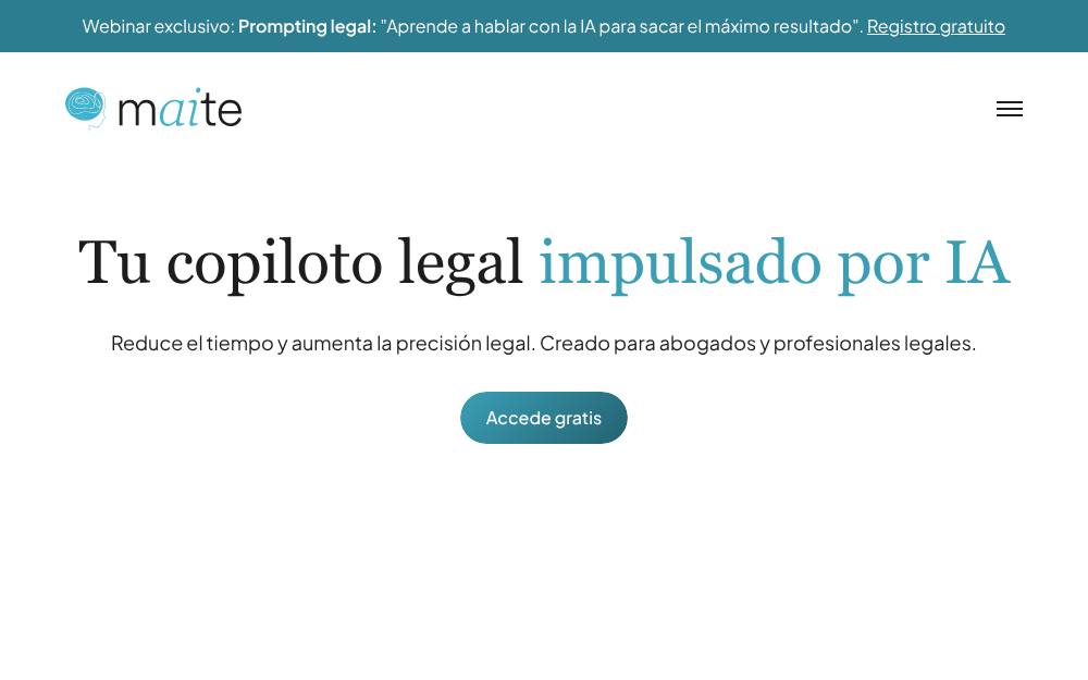 Portada de la web de Maite.Ai