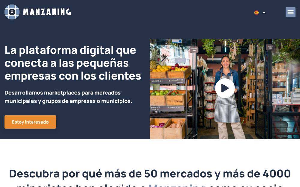 Portada de la web de Manzaning