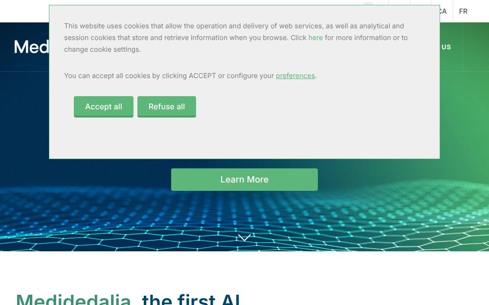 Portada de la web de Medidedalia