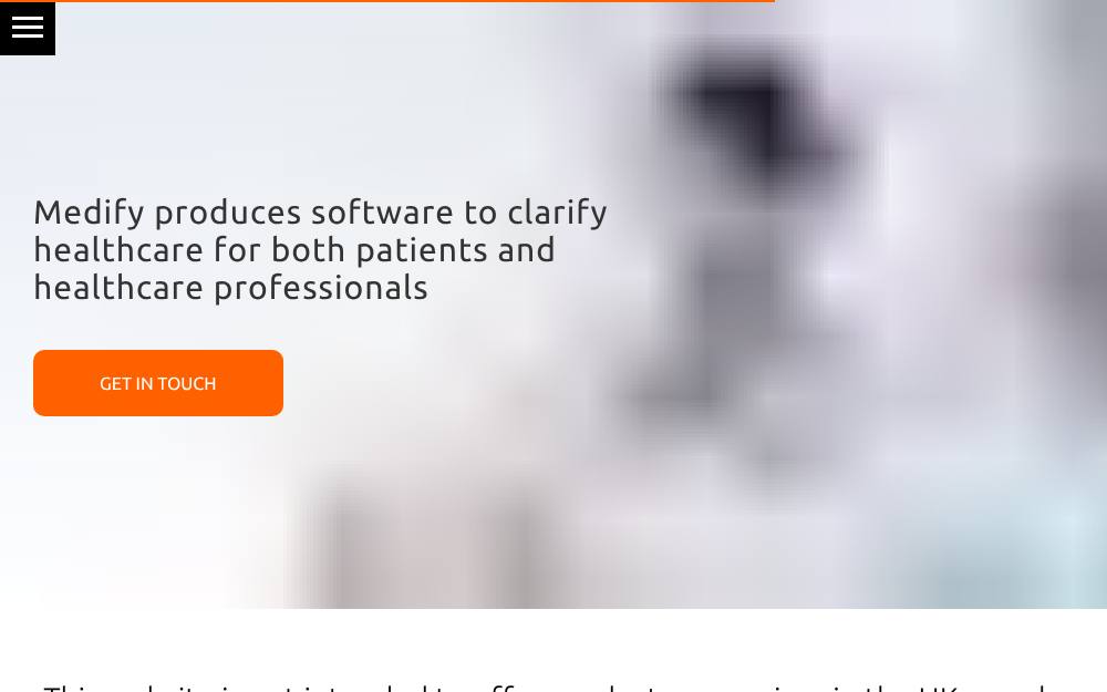 Portada de la web de Medify Barcelona