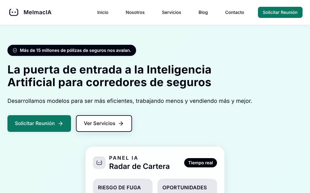 Portada de la web de Melmacia