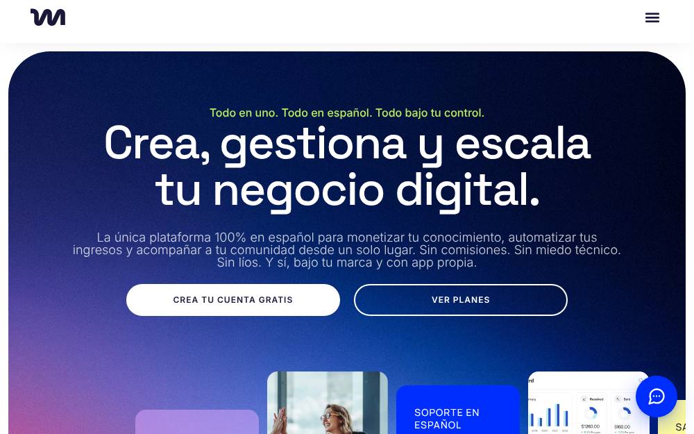 Portada de la web de Membersfy