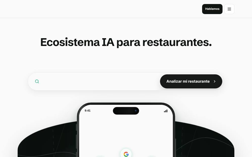 Portada de la web de Menuveo