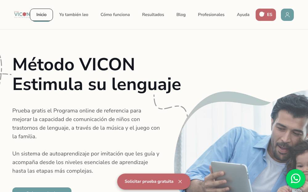 Portada de la web de Método Vicon