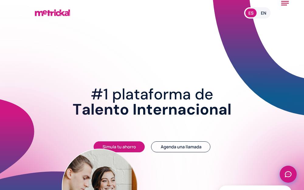 Portada de la web de Metrickal