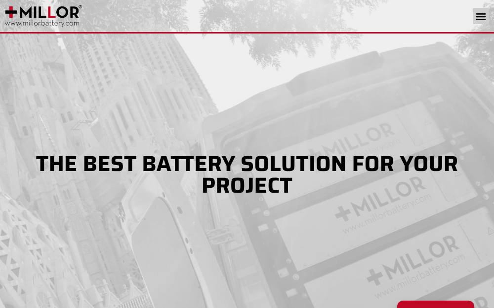 Portada de la web de Millor Battery