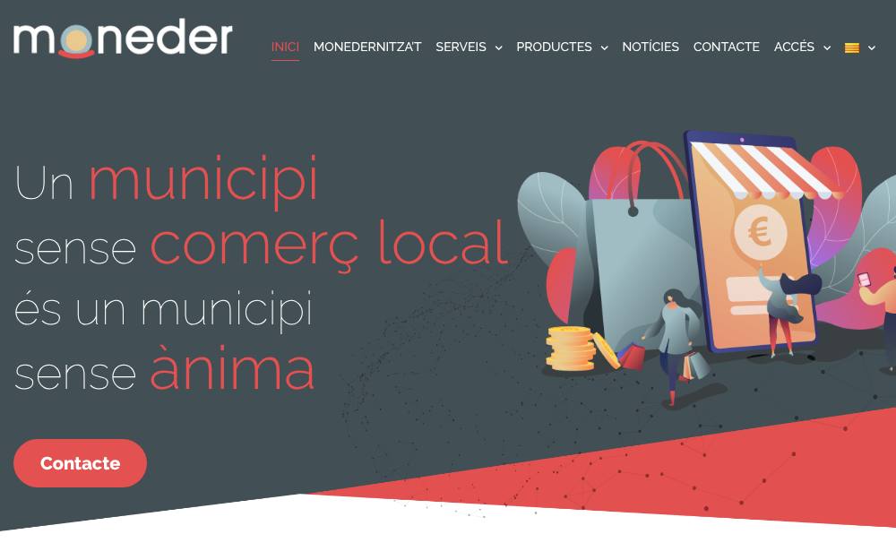 Portada de la web de Moneder