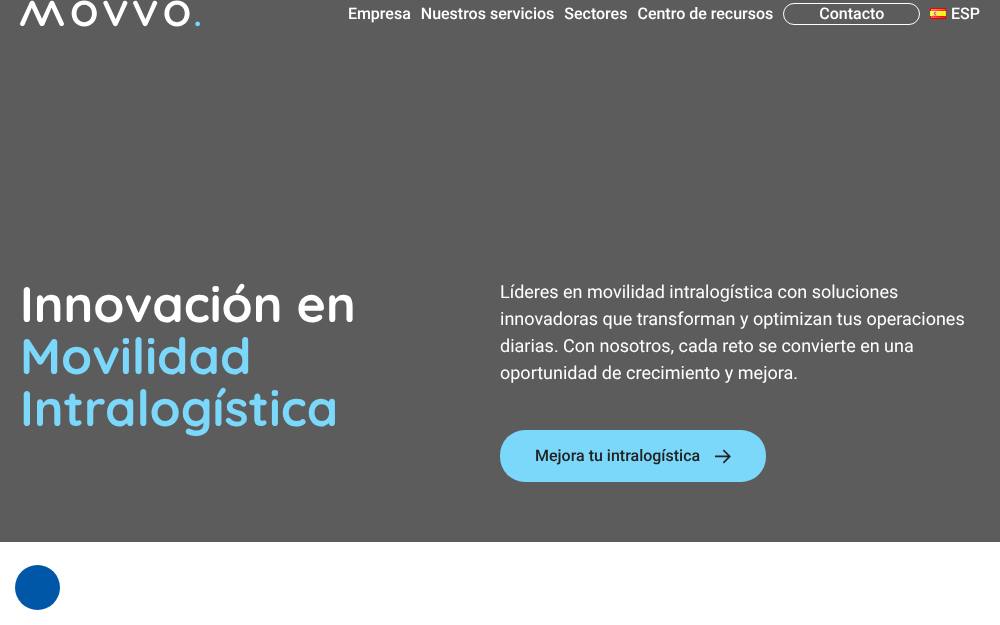 Portada de la web de Movvo Robotics