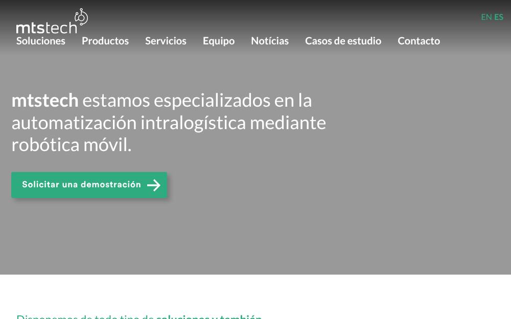 Portada de la web de Mts Tech