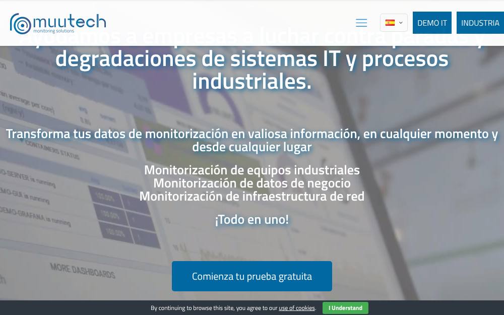 Portada de la web de Muutech
