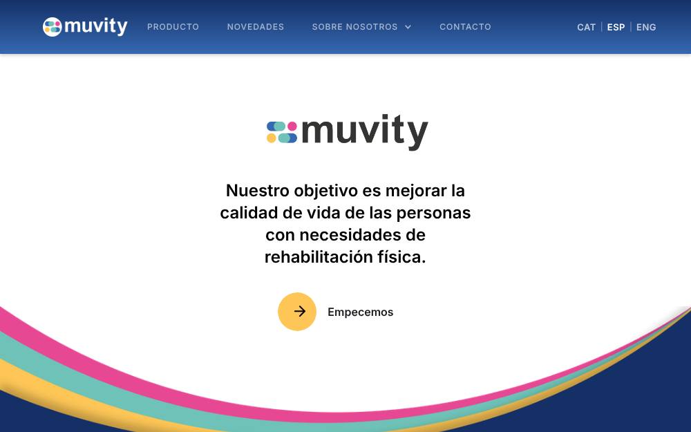 Portada de la web de Muvity