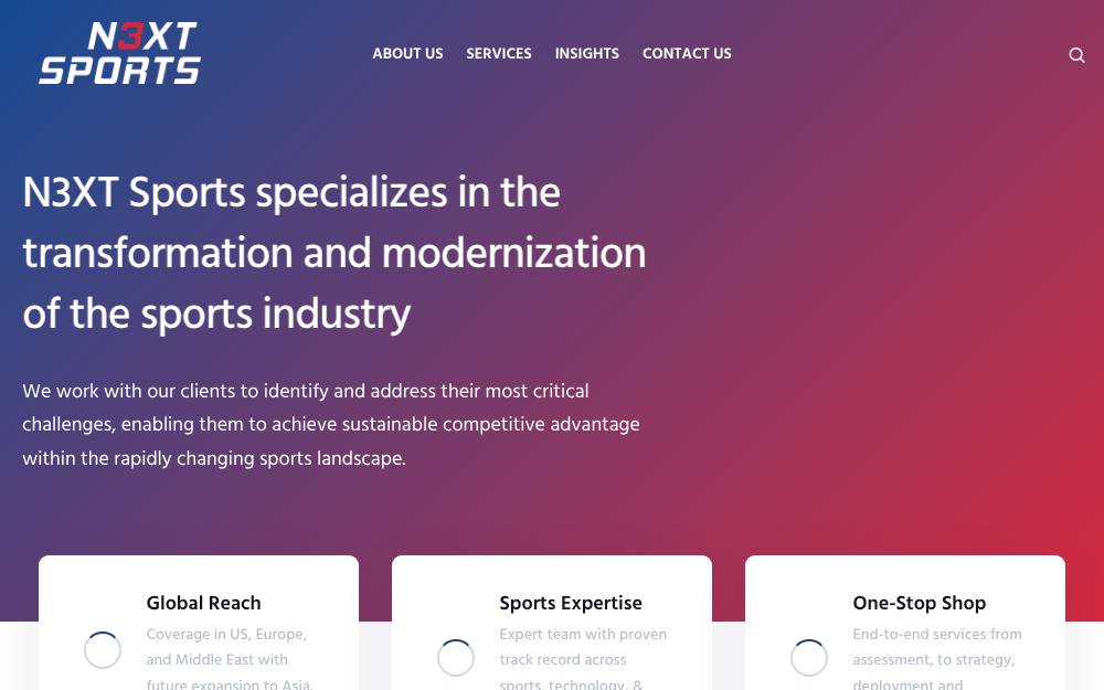 Portada de la web de N3Xtsports