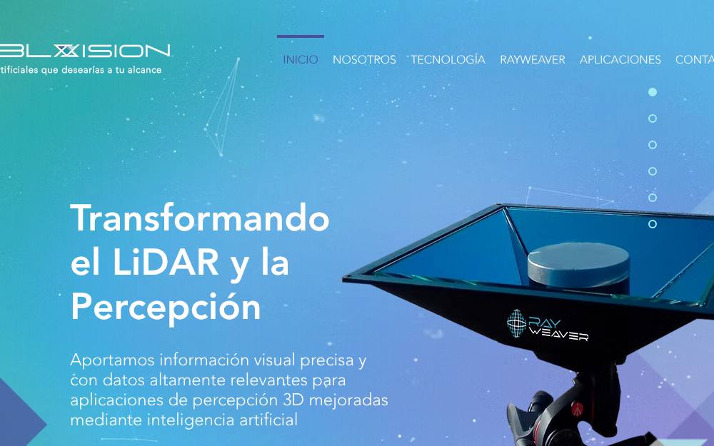 Portada de la web de Nabla Vision