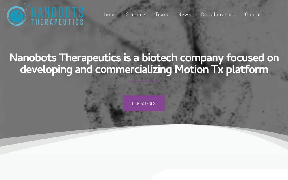 Portada de la web de Nanobotstx