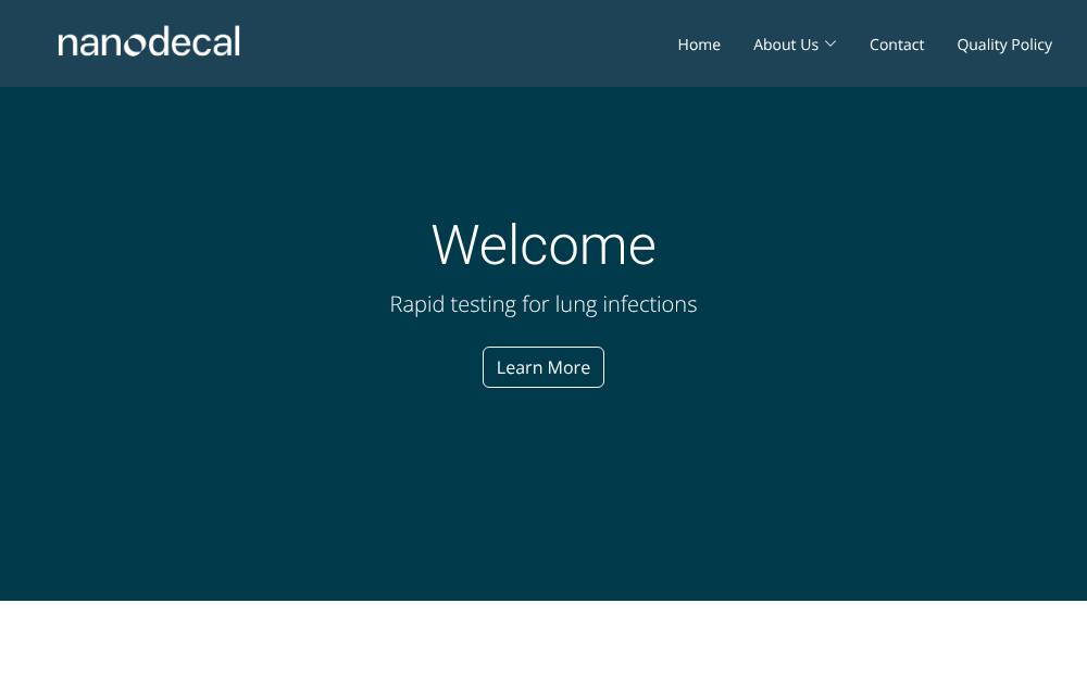 Portada de la web de Nanodecal