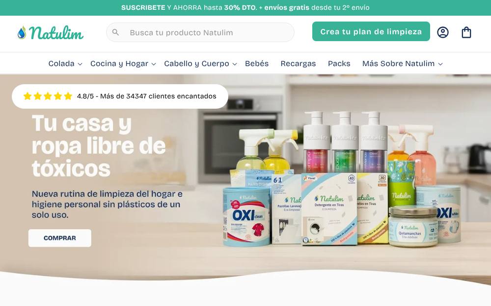 Portada de la web de Natulim