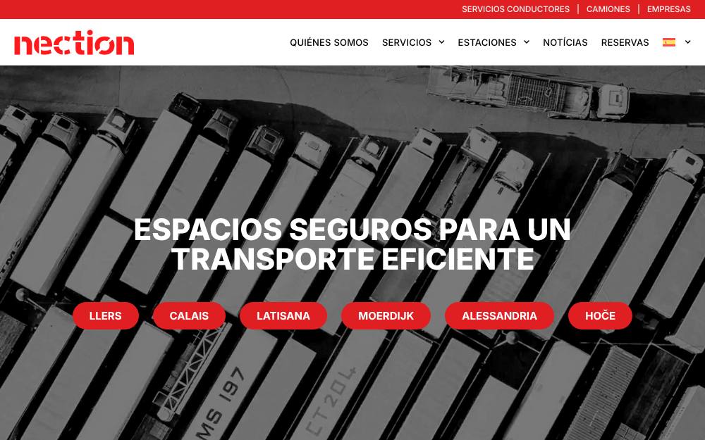 Portada de la web de Nection