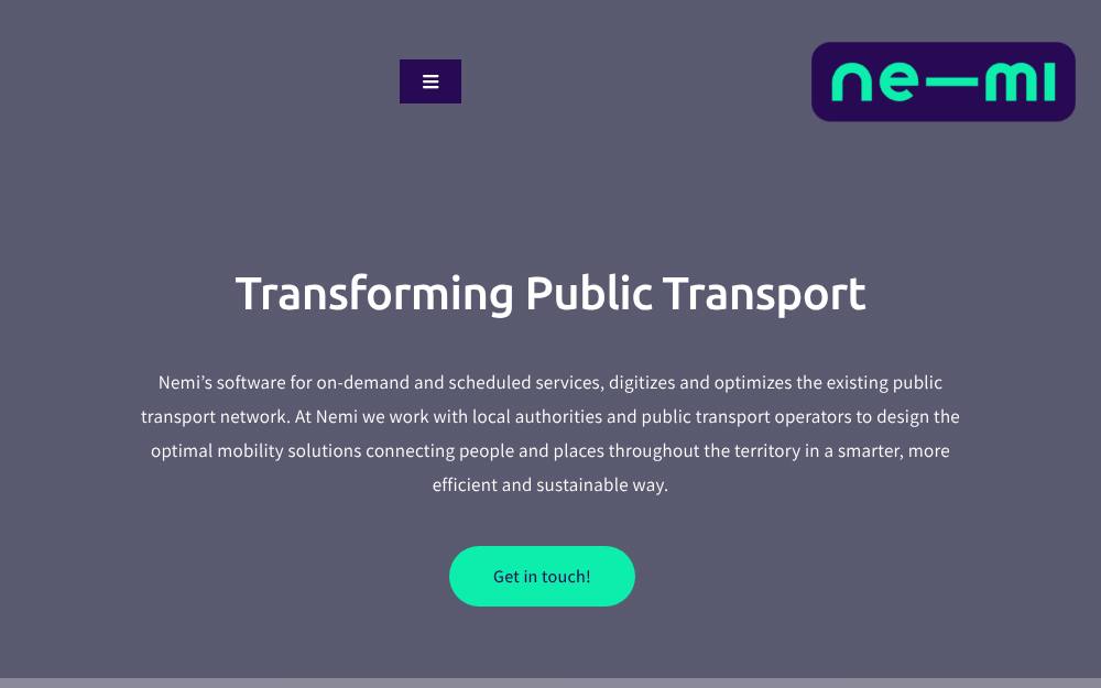 Portada de la web de Nemi