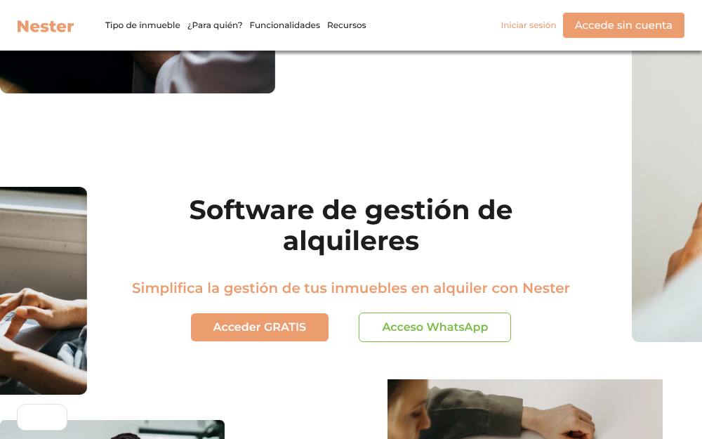 Portada de la web de Nester