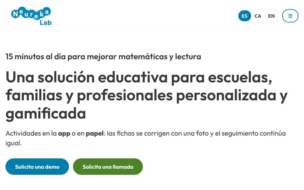 Portada de la web de Neurekalab