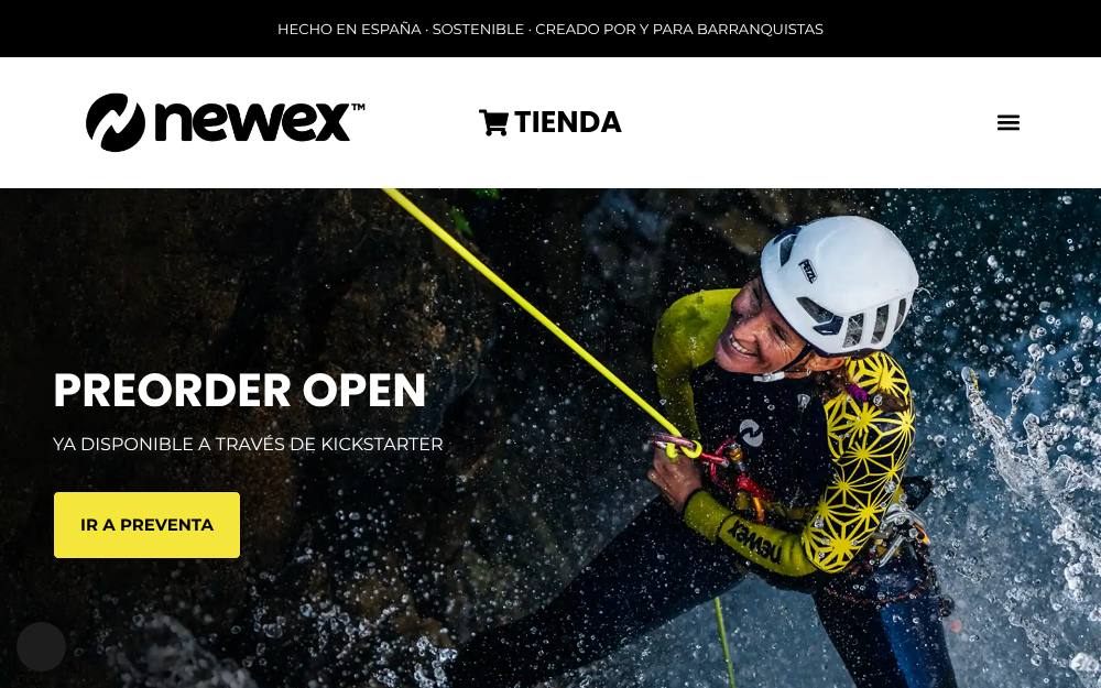 Portada de la web de Newex