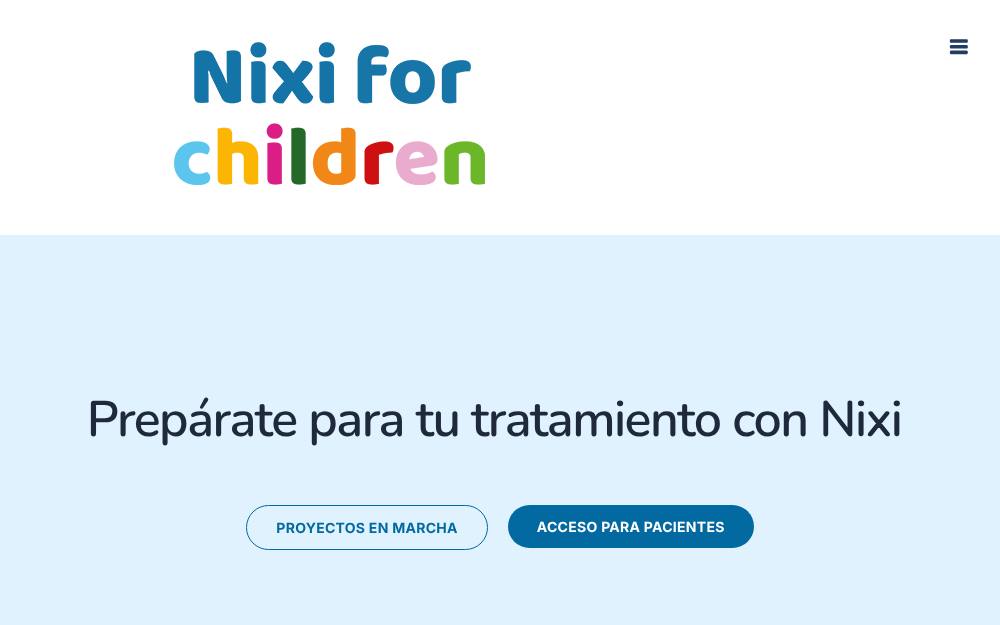 Portada de la web de Nixi For Children