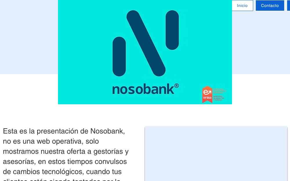 Portada de la web de Nosobank