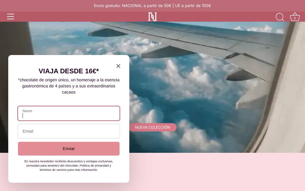 Portada de la web de Notka Chocolate