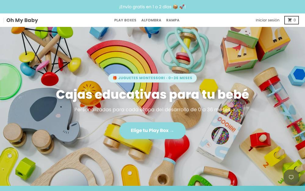 Portada de la web de Oh My Baby