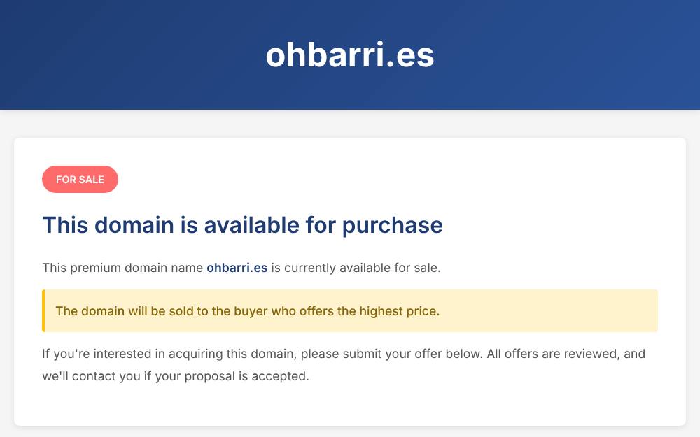 Portada de la web de Ohbarri