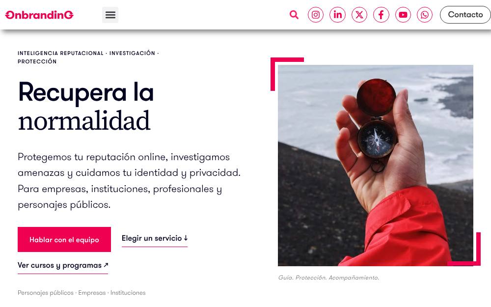 Portada de la web de Onbranding