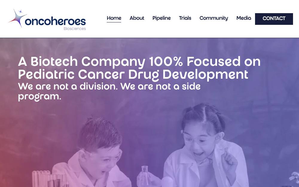 Portada de la web de Oncoheroes