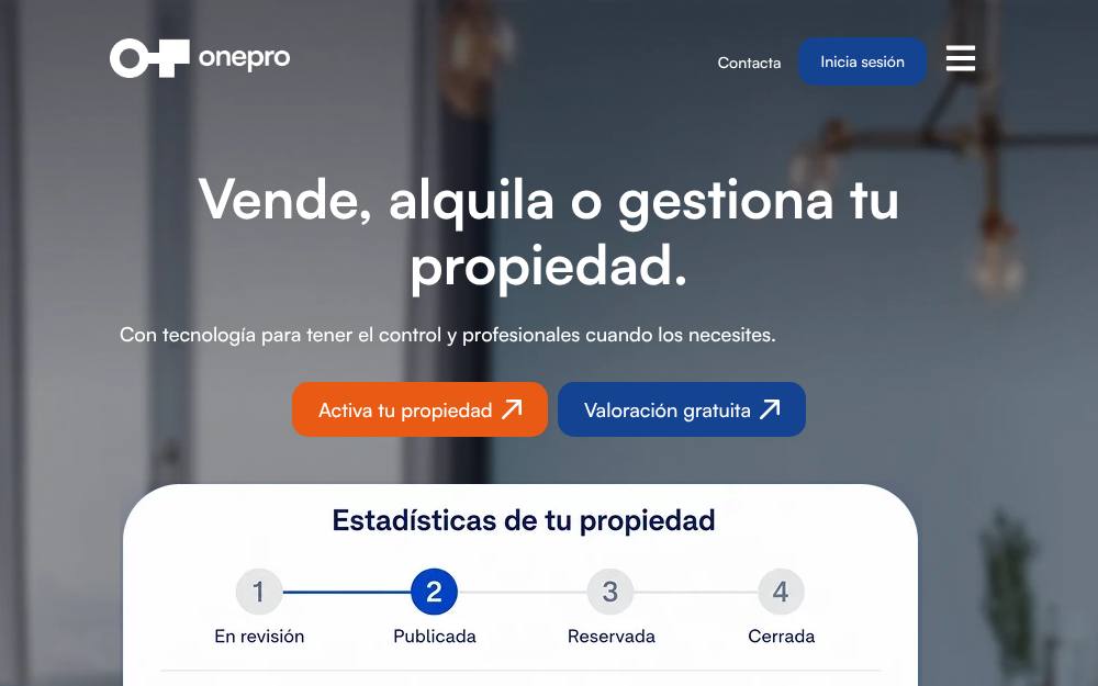 Portada de la web de Onepro