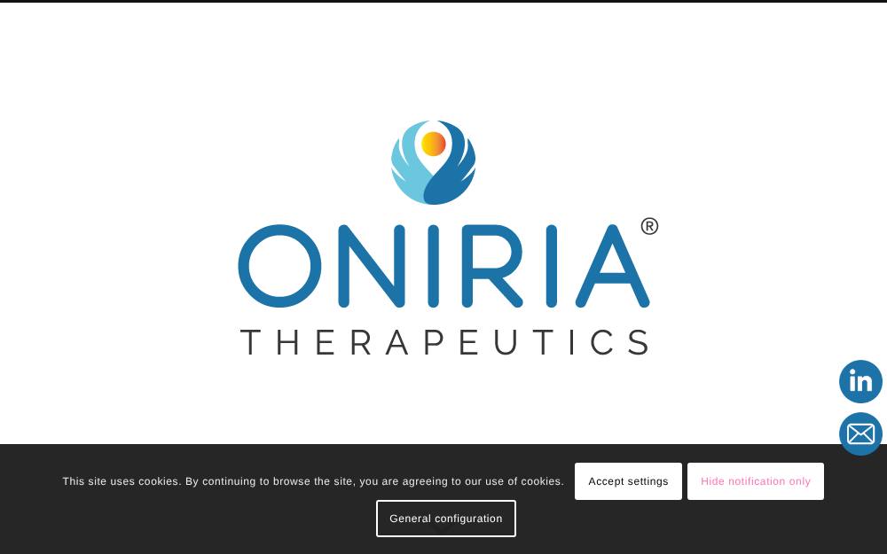 Portada de la web de Oniria Therapeutics