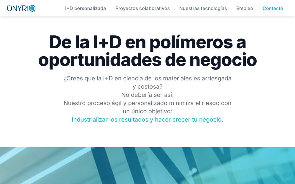 Portada de la web de Onyriq