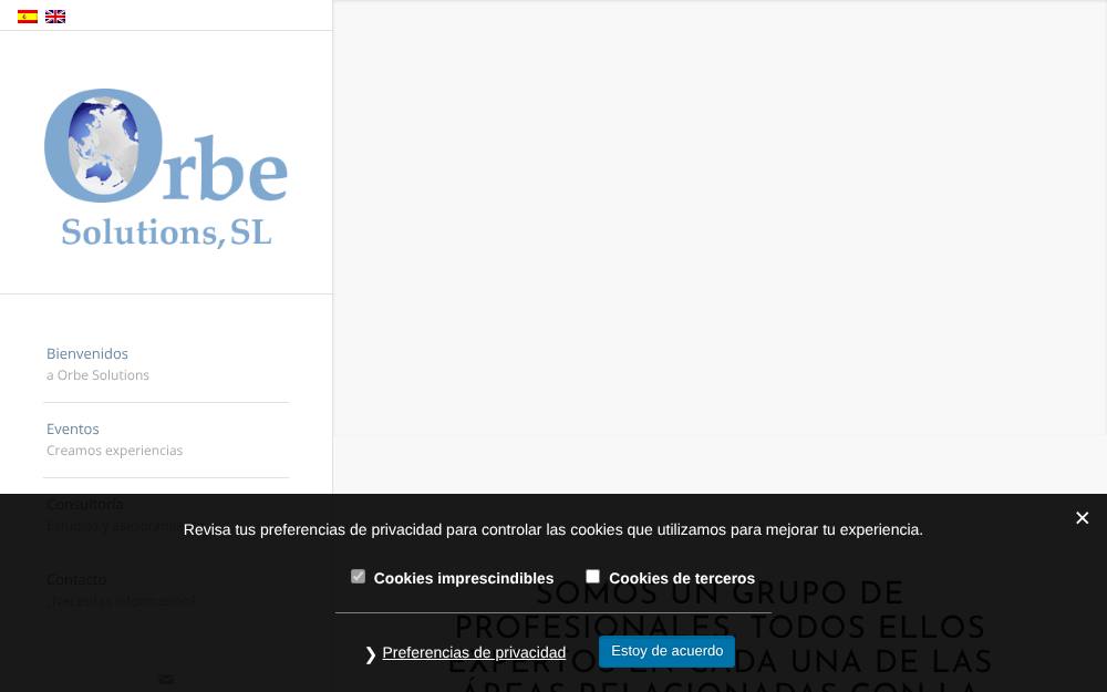 Portada de la web de Orbess