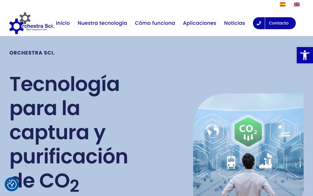 Portada de la web de Orchestra Scientific