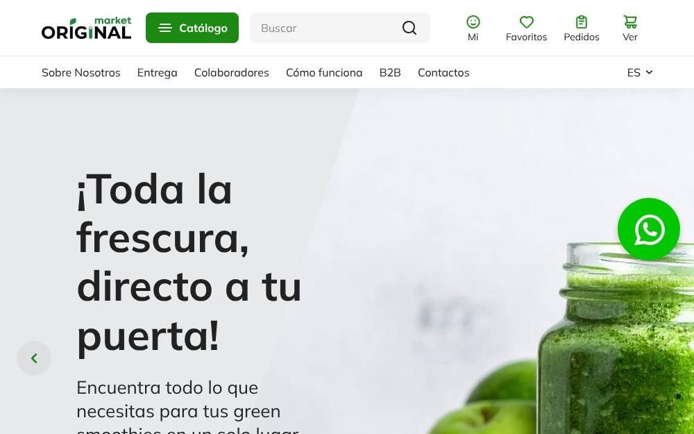 Portada de la web de Original Market