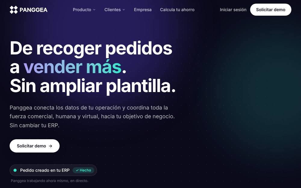 Portada de la web de Panggea