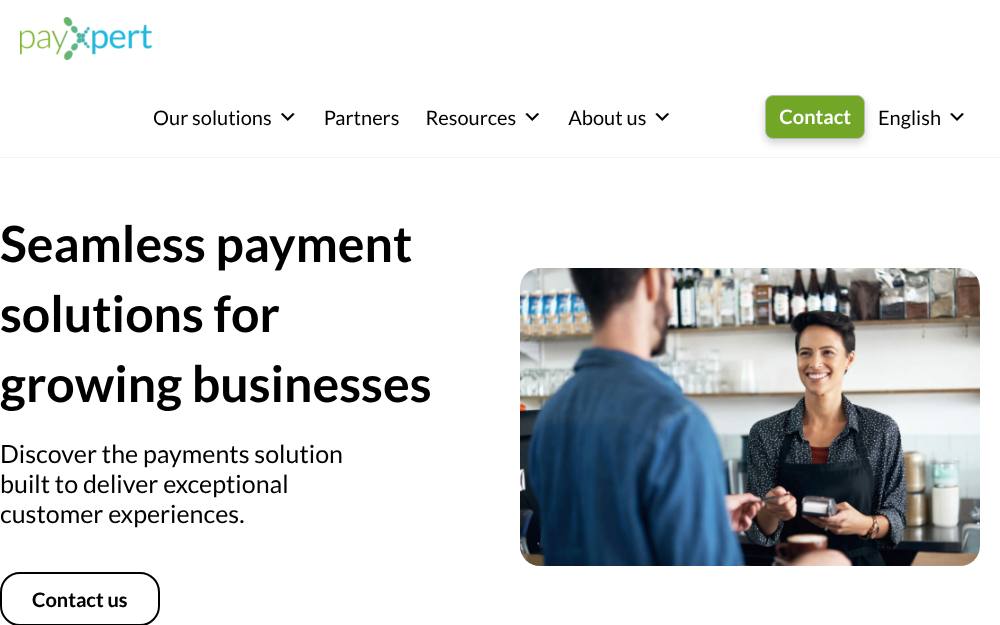 Portada de la web de Payxpert