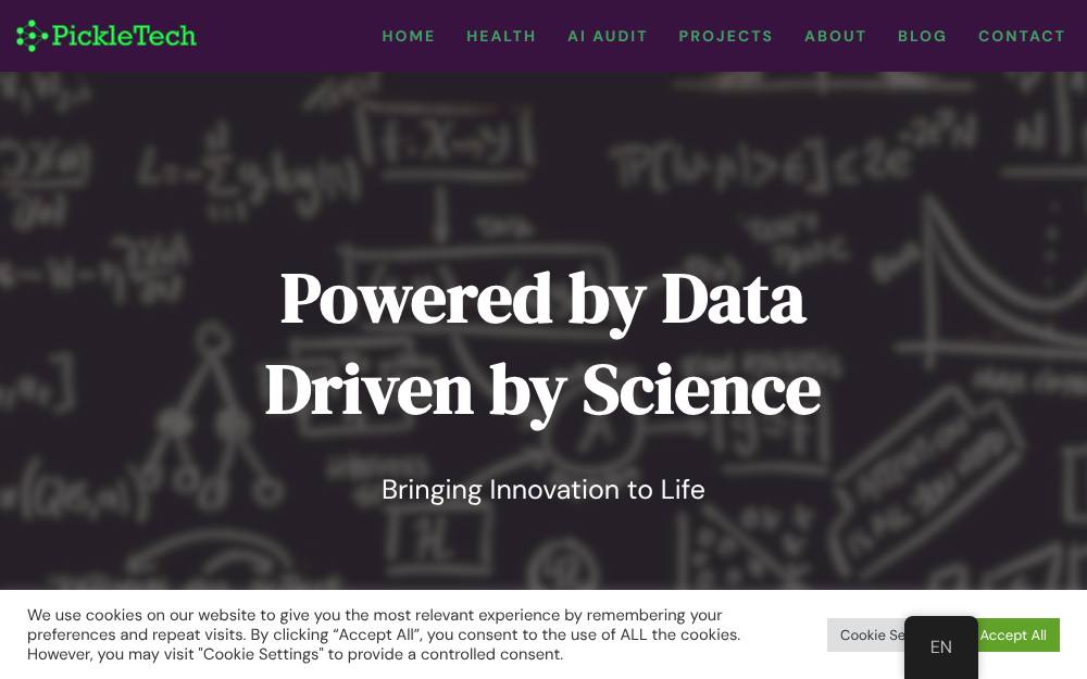 Portada de la web de Pickle Tech