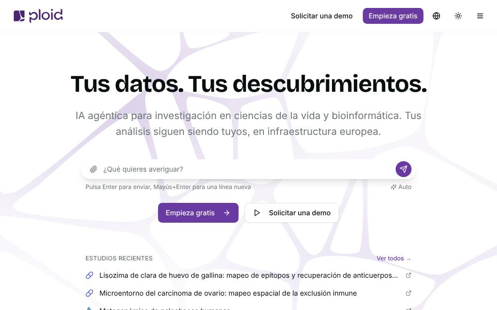 Portada de la web de Ploid Ai