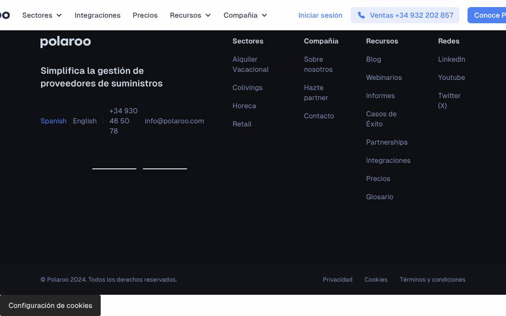 Portada de la web de Polaroo